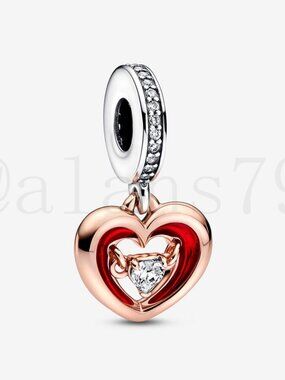 Pandora Shiny Two-Tone Heart Charm